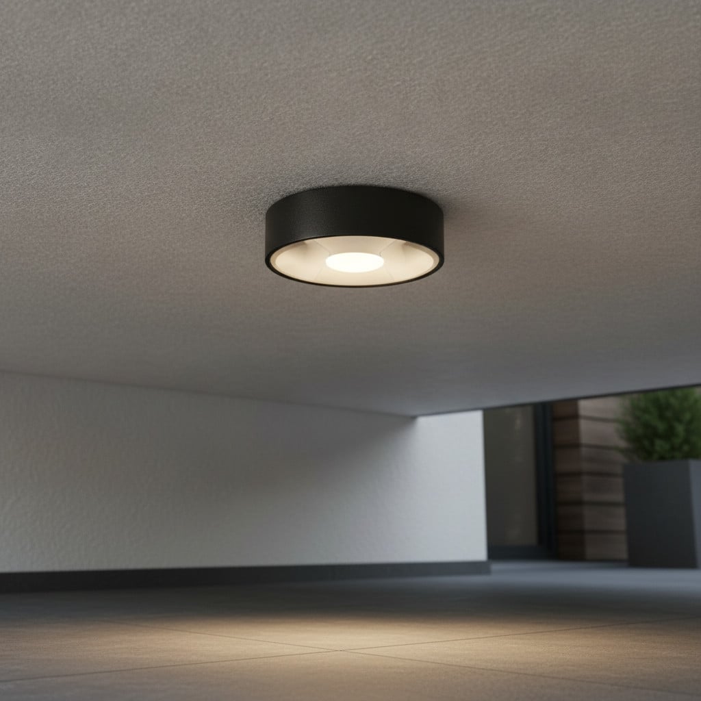 Lyora Strakke plafondlamp Grix zwart aluminium