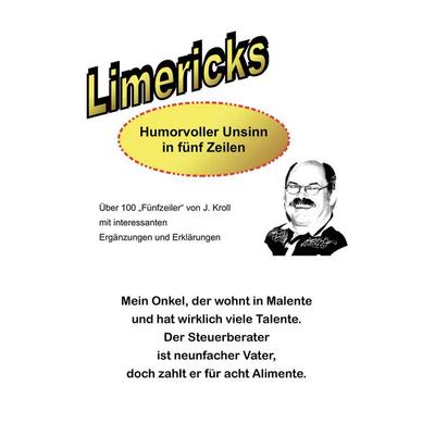 Limericks, Taschenbuch von Joachim Kroll, Rediroma-Verlag, 978-3-692-43046-1