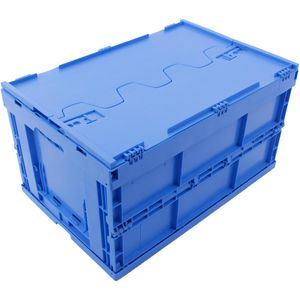 Walther Klappbox Falter 6432 NG DL, 60 Liter, mit Deckel, blau, 60 x 40 x 33 cm