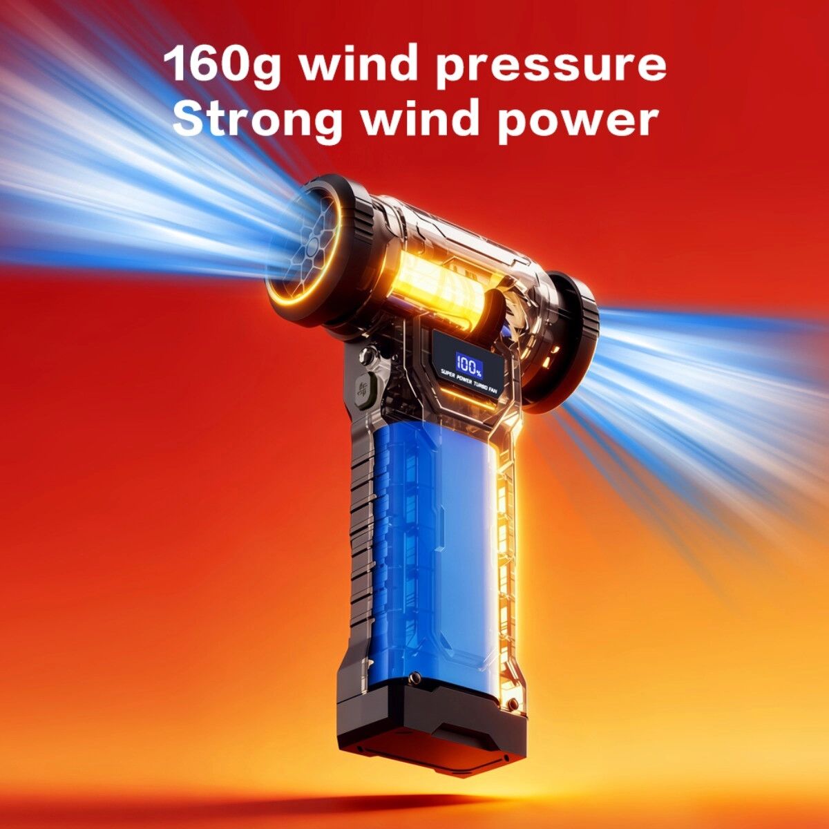 INF Handgehaltener tragbarer Mini-Staubbläser (Standard) — 110000RPM Motor, 4-stufig verstellbar, 4000mAh wiederaufladbar