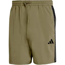adidas Essentials 3-Streifen Chelsea Sweatshorts JE6434 - olive strata/black S