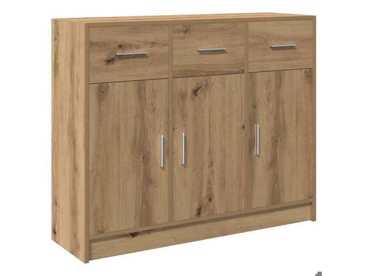 ESTINK® Buffet bas contemporain - Armoire Polyvalent - pour Cuisine/Salon - chêne artisanal 91x28x75 cm - bois d'ingénierie @@3101