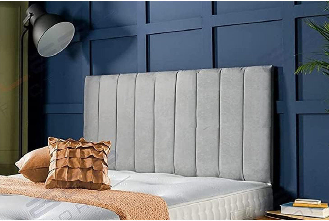 Fairmont Park Clarence Upholstered Headboard In Soft Plush Velvet Cream Single (3')