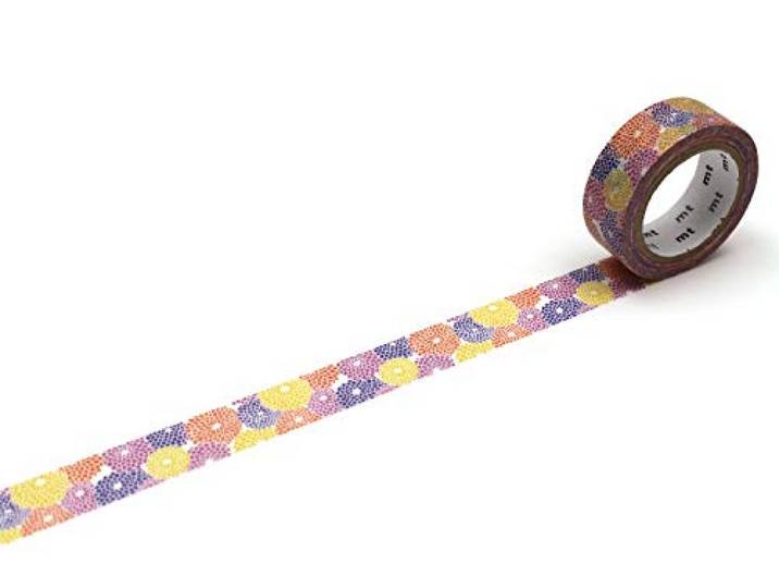 MT SOU SOU Washi Afplakband 15mm x 7m - kiku zukushi