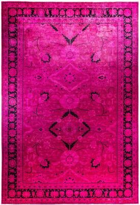 Overton "Overdyed One-of-a-Kind Hand-Knotted Area Rug - Pink - 12' 1"" x 17' 8"""