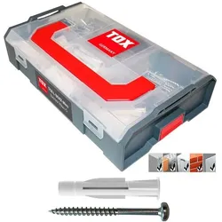 TOX Dübel- und Schrauben-Sortiment »L-Boxx Mini Electro TRIKA« 232 Stück grau
