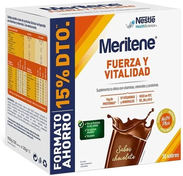 Meritene Força E Vitalidade Formato Poupança 30 Saquetas Baunilha