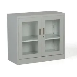 Metallschrank mit verglasten Türen, zerlegt, 900 x 800 x 400 mm