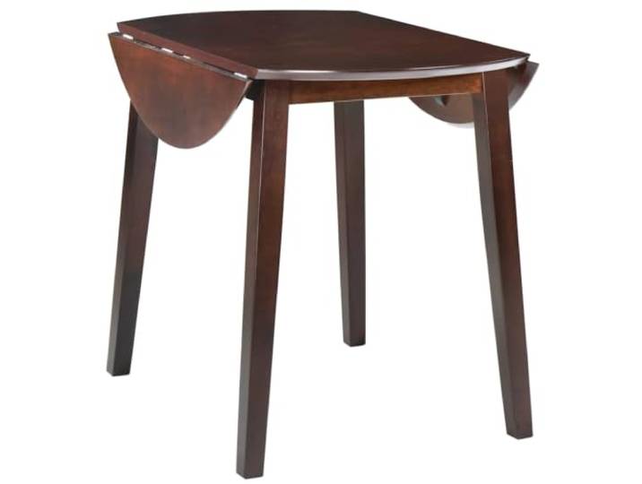 Esstisch Klappbar Rund MDF Braun Klappdesign, geschliffenes MDF, Gummibaumholz, Ölbeschichtung, einfacher Zusammenbau, kleinere Küchen