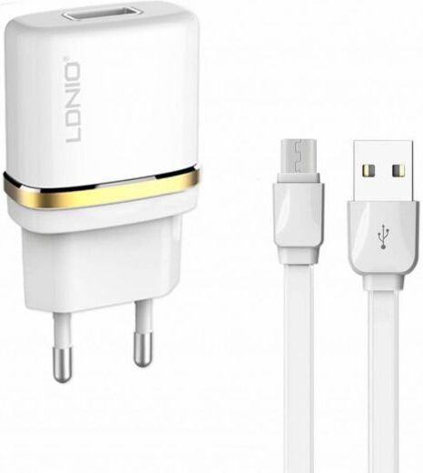 Ldnio USB Adapter-Wit Incl. USB Micro Kabel (Diversen) Nieuw