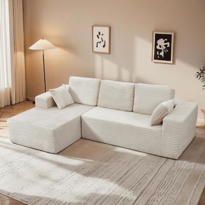 Pocassy "Indoor 108"" Oversized Loveseat Sofa Lounge Chair with Wide Armrests"