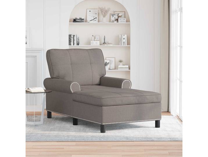 vidaXL Lounge-Liege Taupe Stoff 91 x 157 x 91 cm