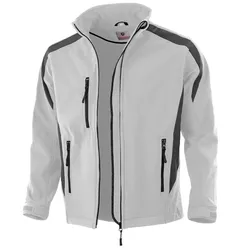 Softshelljacke "1020" - S - weiß/grau