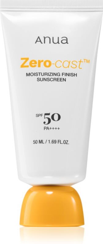 Anua Zero-Cast Moisturizing Finish Sunscreen crème hydratante protectrice SPF 50 50 ml