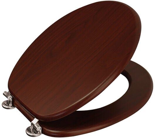 Showerdrape Oxford Mahogany Toilet Seat