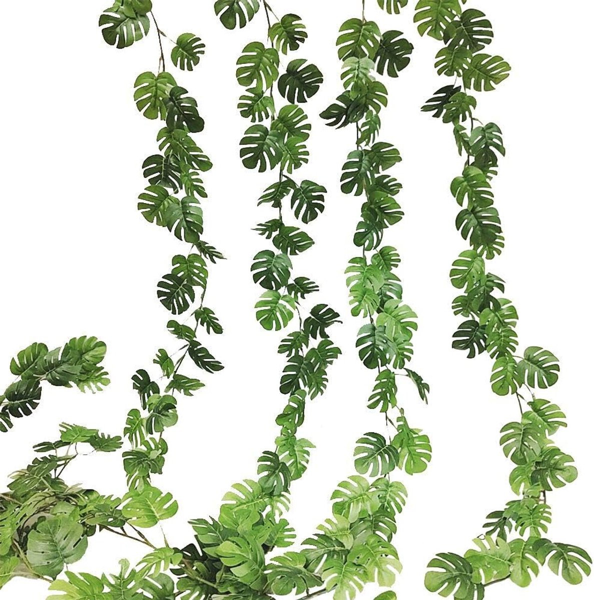 SnelShoppen Kunstmatige Monstera Bladeren Hangende Klimplant Garland voor Wanddecoratie en Bruiloften