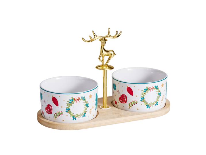 Servierset Porzellan Weihnachten 3-teilig