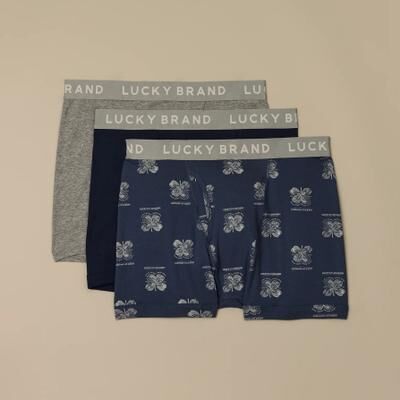 Lucky Brand 3 Pack Boxer Brief Cotton - Men's Accessories Underwear Boxers Briefs, Size XL