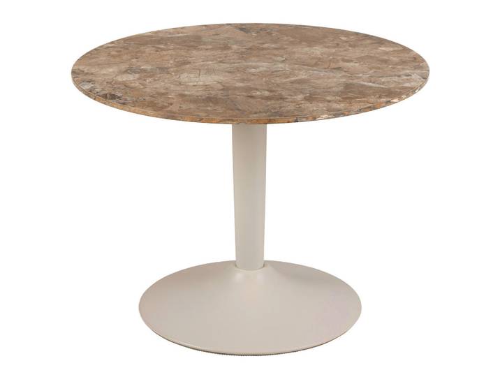 Mid.you Couchtisch Malta, Braun, Metall, Keramik, rund, rund, 60x45x60 cm, Wohnzimmer, Wohnzimmertische, Couchtische, Couchtische Keramik
