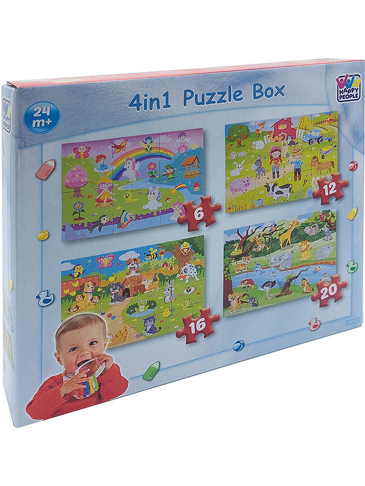 Happy People 4-er Set Puzzles - ab 2 Jahren - onesize
