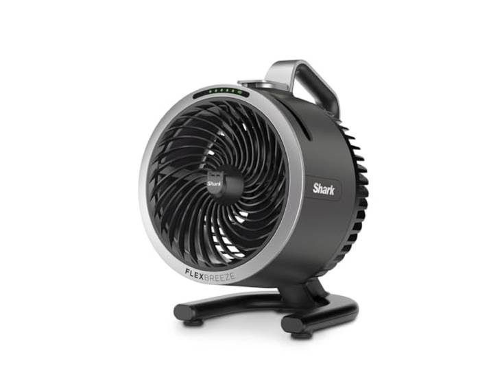Shark FlexBreeze HydroGo\, Ventilateur brumisateur portable\, Charbon Rafraîchisseur d'air silencieux intérieur/extérieur\, discret et durable\, avec/sans fil\, léger\, 5 vitesses - FA050EU