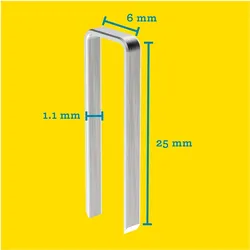 Rapid, Büroklammer, Typ 90 Schmalrückenklammern 25 mm (3000x)