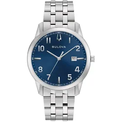 Bulova 96B475 Herrenuhr Classic Quarz Stahl/Blau