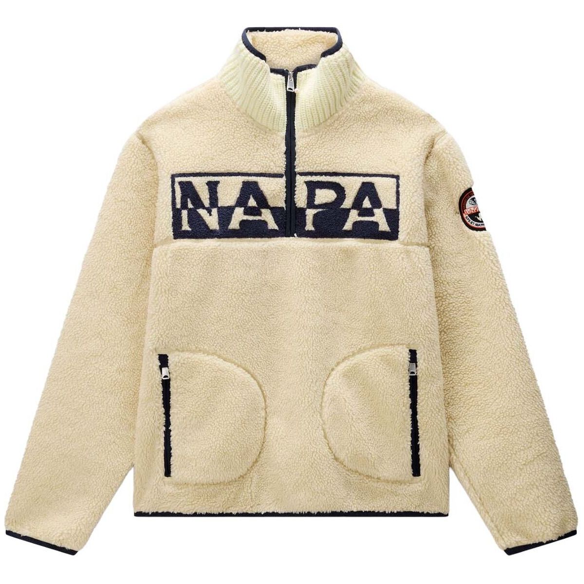 Napapijri T-archive Fleece Half Zip putty n5e (N5E) XXL NP0A8A8HN5E1007