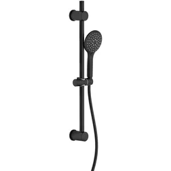 Schütte, Duschbrause, Brausestangenset Bad RAVEN Stangenbrause-Set Schwarz matt Inklusive Handbrause 64916 (3 Strahlarten, 16 l/min)