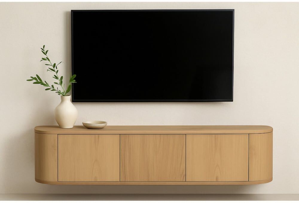 Moloo Mueble tv mural l.180 cm roble expresso
