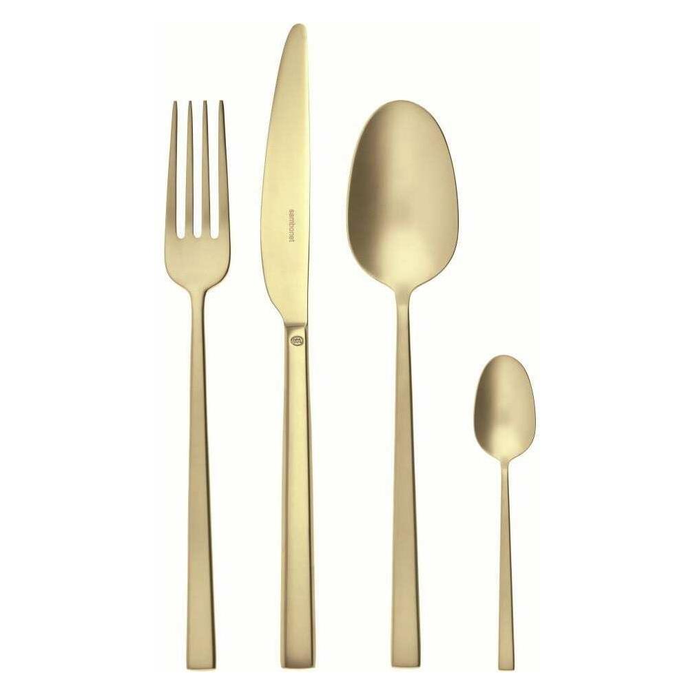 Sambonet Besteck 24tlg.Vh. Rock Antique Edelst./PVD Champag (24 Stk., Besteck Set) (52662P81)