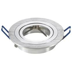 Rahmen Schwenkbar Silber gebürstet - Rund, Flach, Aluminiumguss, Klicksystem ( 241239 )