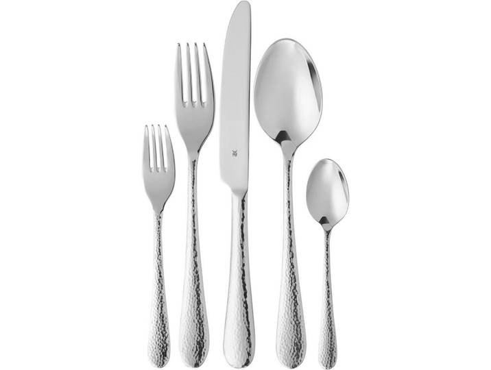 WMF Besteckset WMF Sitello, Edelstahlfarben, Metall, 60-teilig, rostfrei, Vollheftmesser, Besteck, Besteck-Sets