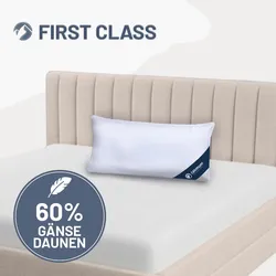 Gänsedaunenkissen »FIRST CLASS« – 60% Gänsedaunen, 40% Gänsefedern, Größe: 40x80