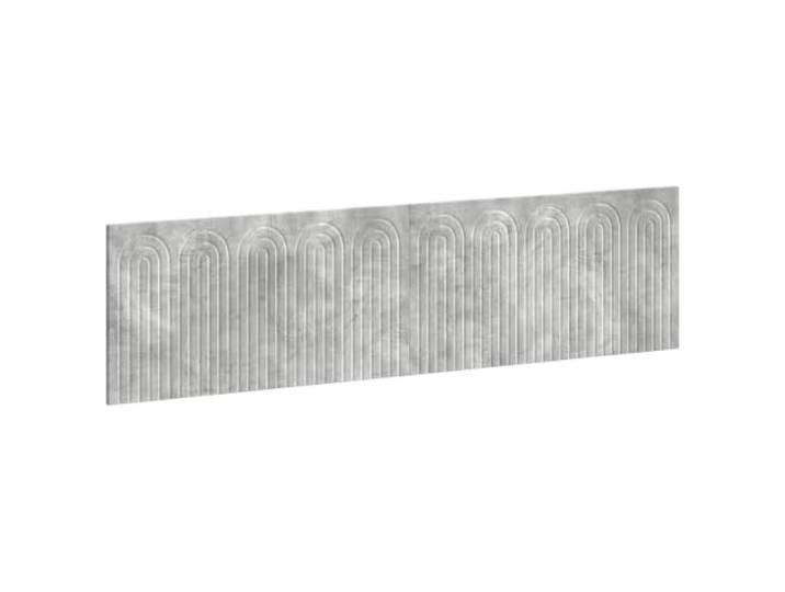 Makastle Kopfteil Wandmontage Betongrau Holzwerkstoff 200x50cm Lineares Muster
