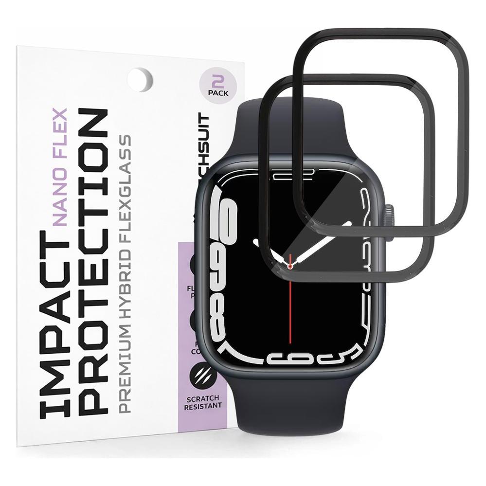 Techsuit - Nano Flex (2 pack) - Apple Watch 7 / 8 / 9 45mm - Black (68880474)