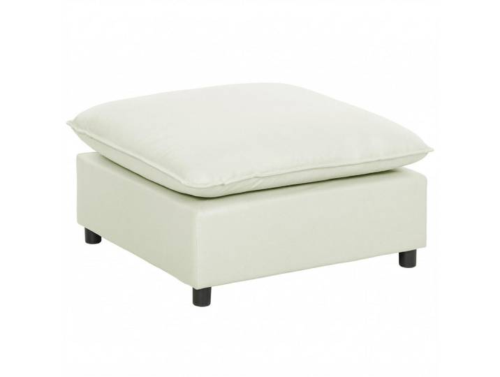 Homcom Fusshocker Polyester Cremeweiß, Kunststoff, Füllung: Schaumstoff, 75x40x75 cm, Wohnzimmer, Sessel, Hocker, Sitzhocker