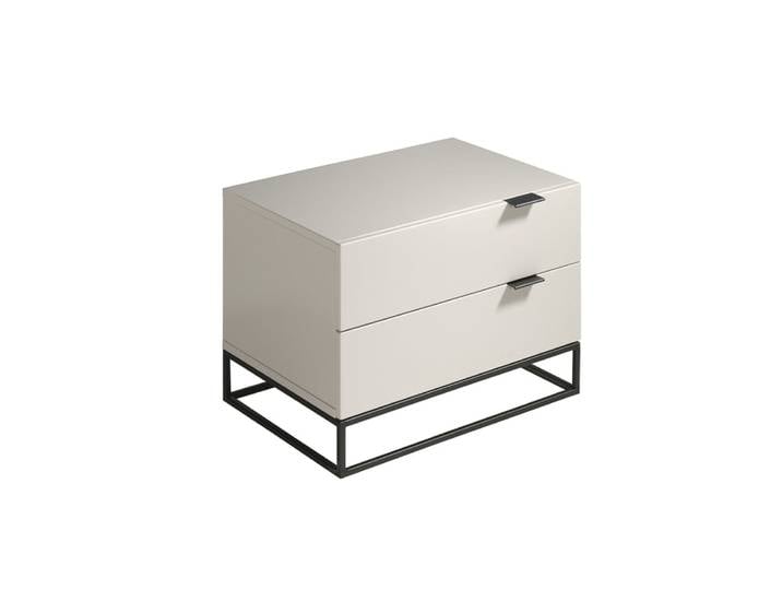 Table de chevet en effet bois gris perle