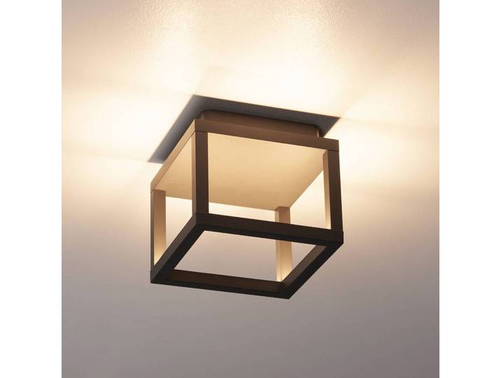 SLV Quadrulo LED-Außendeckenlampe indir. anthrazit, schwarz, Aluminium, Modern, LED Deckenleuchten