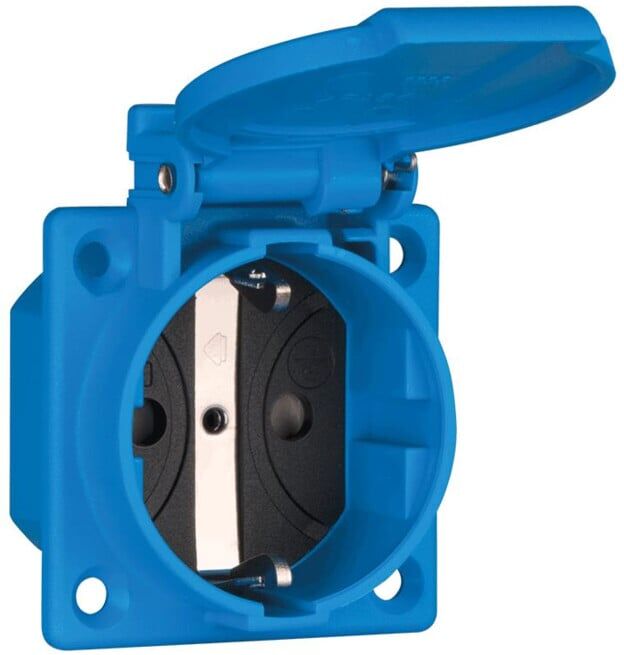 ABL Prise encastrable à contact de protection 1P Sk/BS bleu 1662050 (1662050)