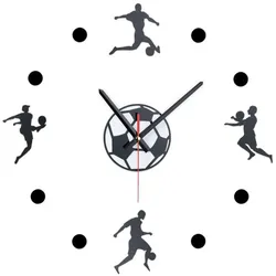 Relaxdays DIY Wanduhr "Fußball" Weiß,Schwarz