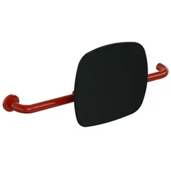 Hewi 801 Rückenstütze 801.51.9263L33 Wandabstand 150mm, Ausführung links, Lehne tiefschwarz, rubinrot
