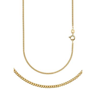 Collierkettchen FIRETTI "Schmuck Geschenk Gold 333 oder 585 Halskette Panzerkette diamantiert" Gr. 55, gold (gelbgoldfarben), Halsketten, Damen, 55, Gelbgold 585, B: 1,7mm, Made in Germany, B:1,7mm