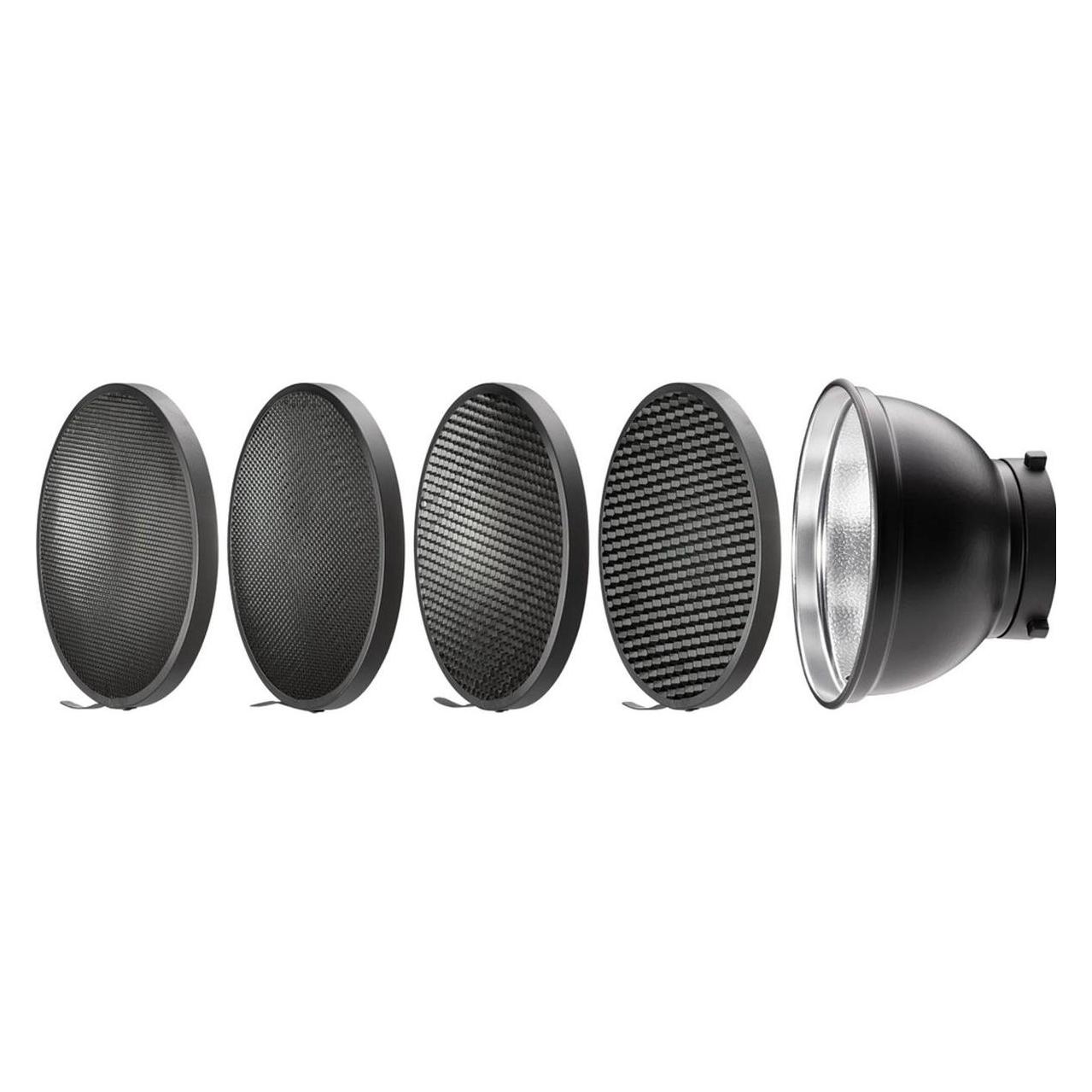 Westcott 55-Degree Wide Umbrella Reflector with Honeycomb Grids Bowens/Godox Mount (Reflektor, 17.78 cm) (4722)
