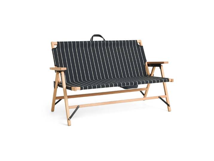 HAY Outdoor Market Klappsofa Black-beige, 2-sitzig