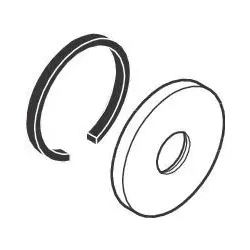 Hansgrohe Rosette Axor Starck 2-Griff chrom , 96499000 96499000