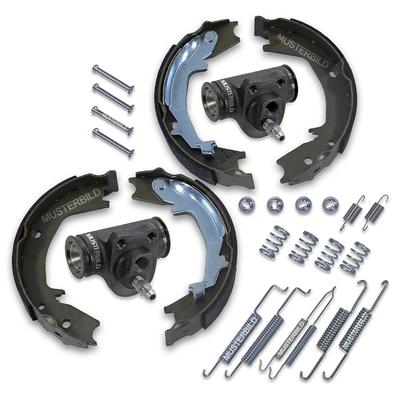 Atec Bremsbacken + Radbremszylinder + Zubehör [Hersteller-Nr. 40578315] für BMW