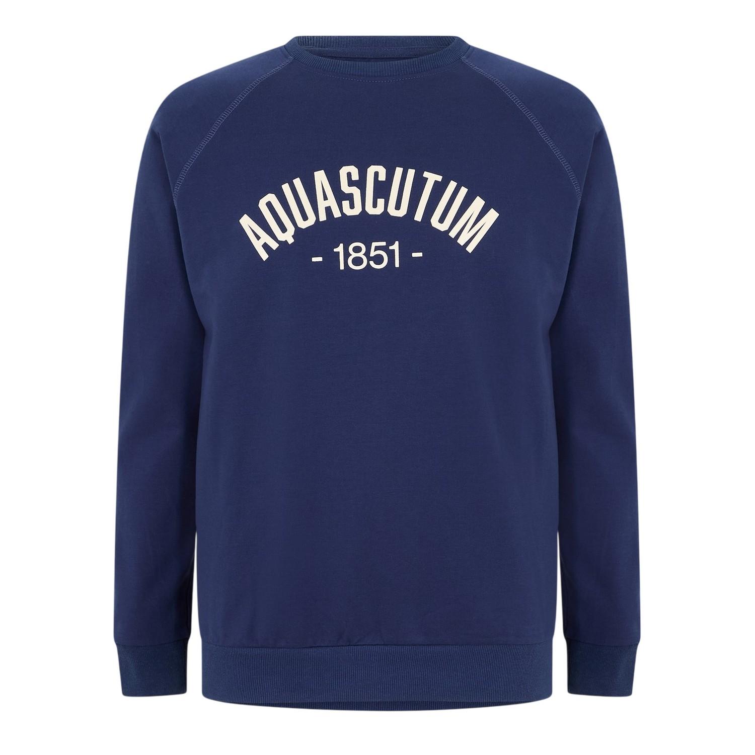 Aquascutum - Sweatshirt für Herren, Raglanärmel (Marine)