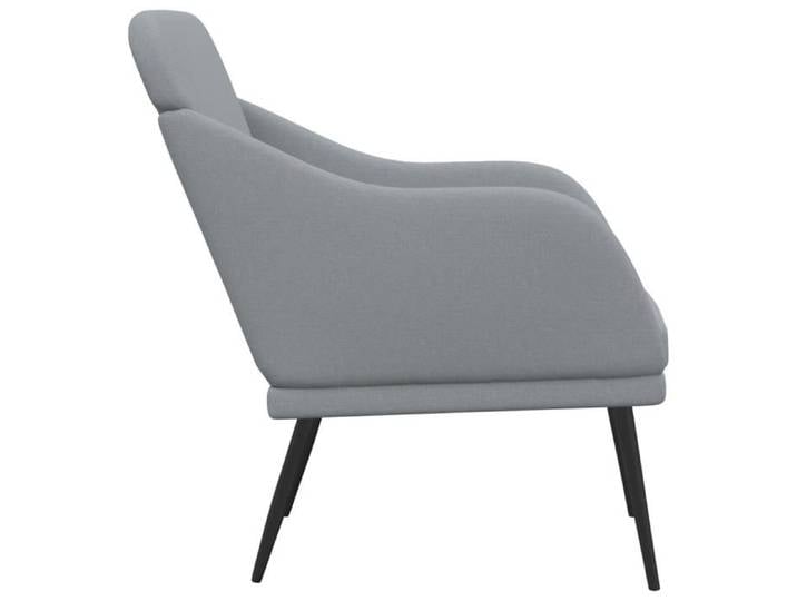 Chaise simple - Gris - Fauteuil SALON - Gris clair 63x76x80 cm Tissu F8711