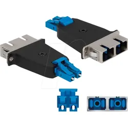 DELOCK 87947 - Kupplung LC Duplex Stecker > SC Duplex Buchse, blau